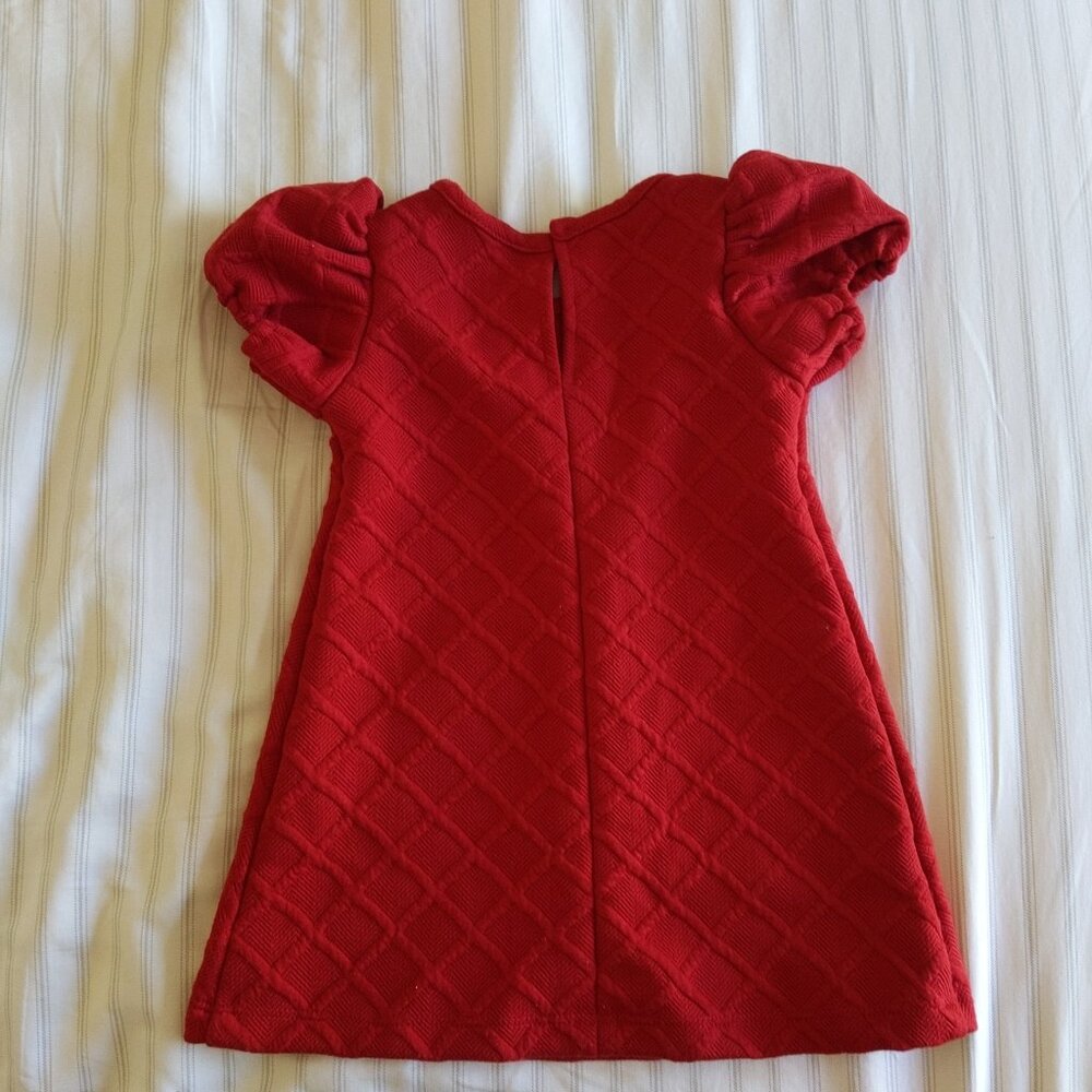 Warm red quilted dress